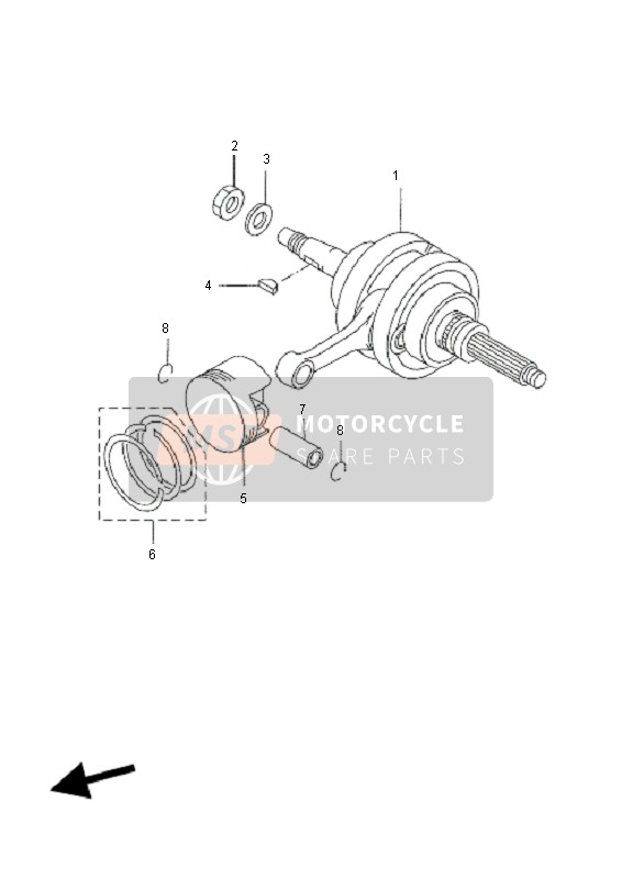 Yamaha YP250R SPORT X-MAX 2011 Crankshaft & Piston for a 2011 Yamaha YP250R SPORT X-MAX